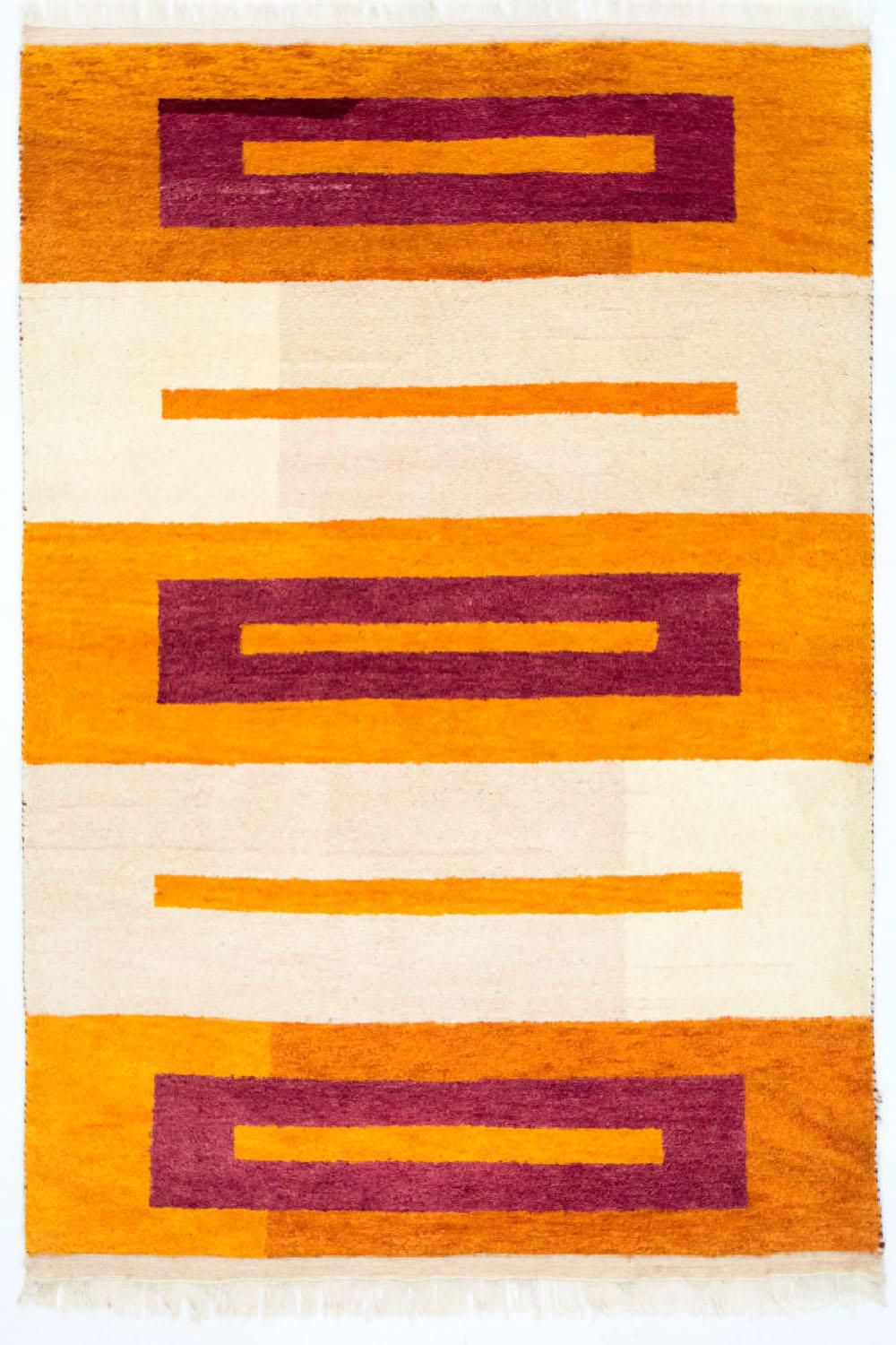 Tapis Gabbeh - Indus - 197 x 140 cm - multicolore