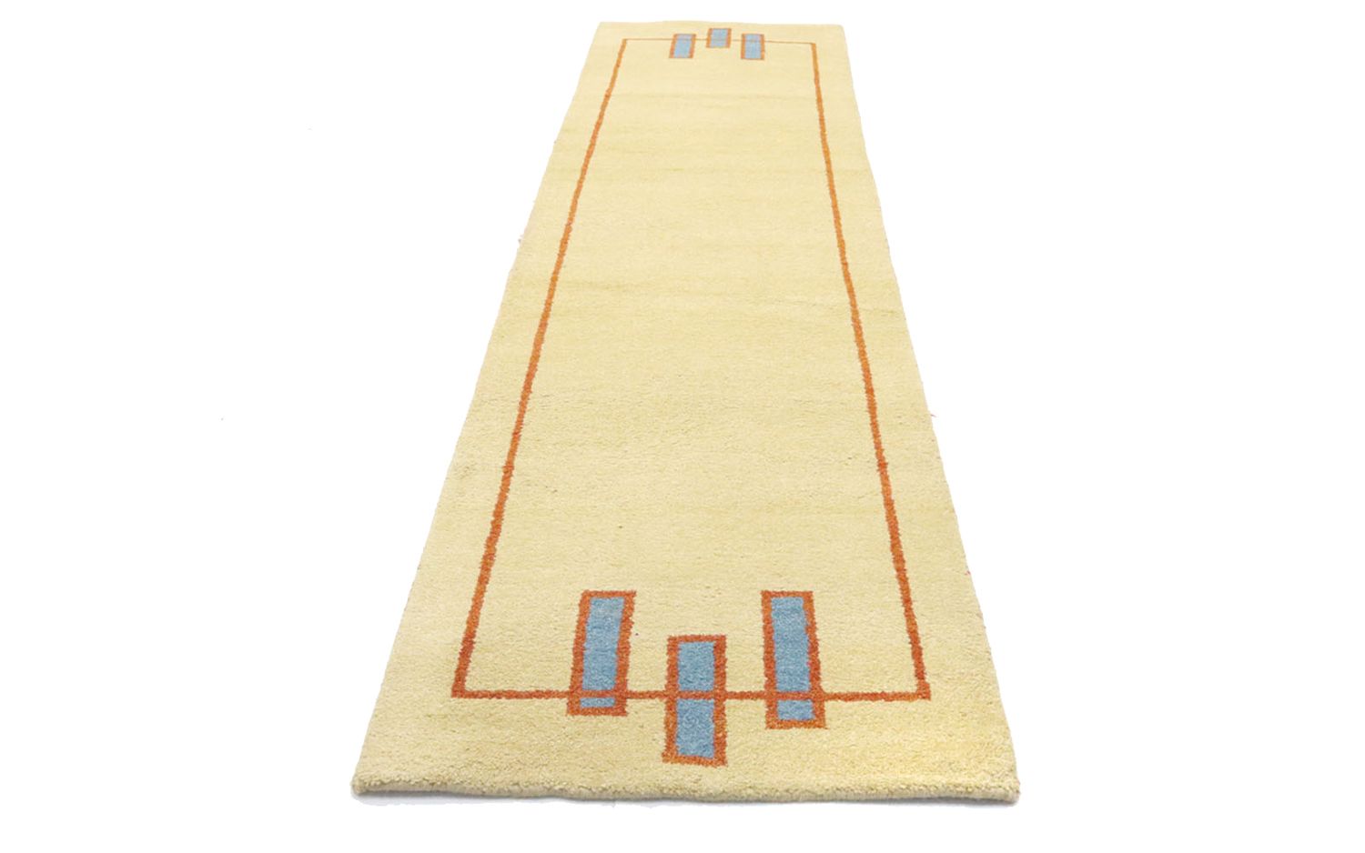 Tapis de couloir Tapis Gabbeh - Indus - 298 x 80 cm - beige