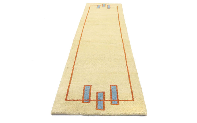 Tapis de couloir Tapis Gabbeh - Indus - 298 x 80 cm - beige