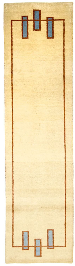 Tapis de couloir Tapis Gabbeh - Indus - 294 x 80 cm - beige