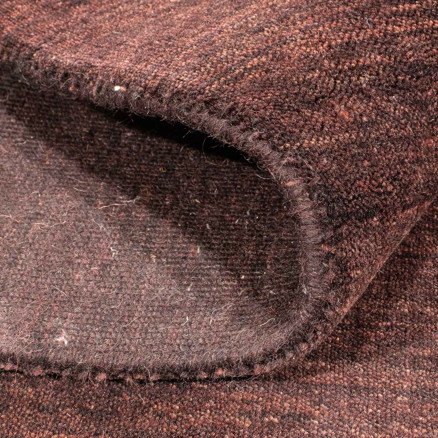 Tapis Gabbeh - Loribaft Softy - 152 x 103 cm - marron foncé
