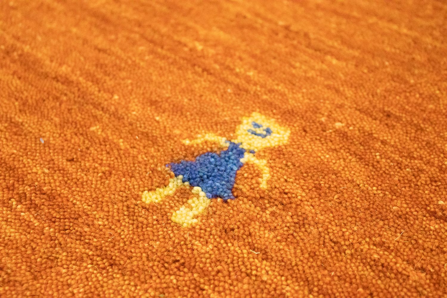 Tapis Gabbeh - Indus carré  - 250 x 250 cm - orange