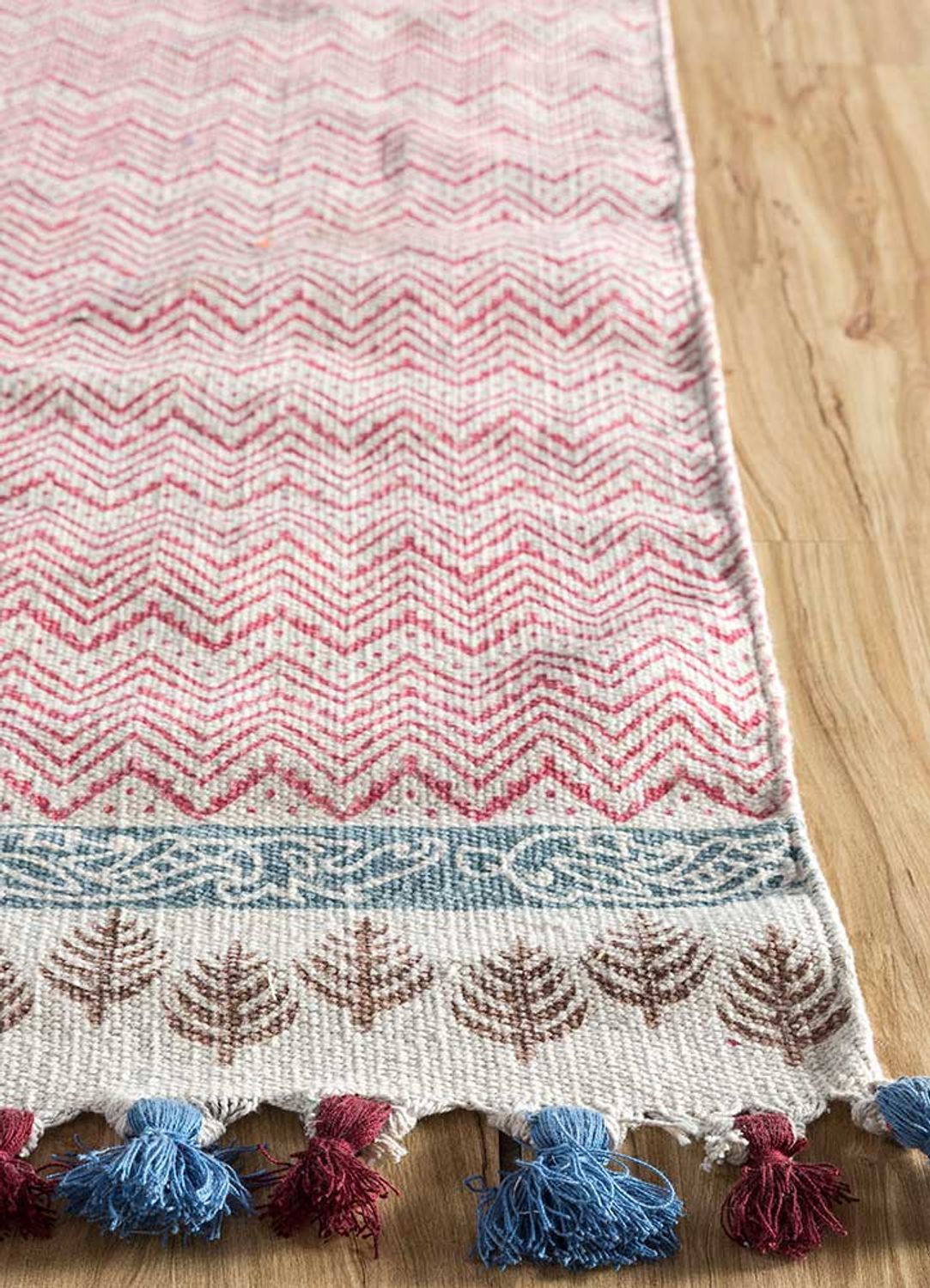 Tapis Kelim - Tendance - 300 x 180 cm - rose