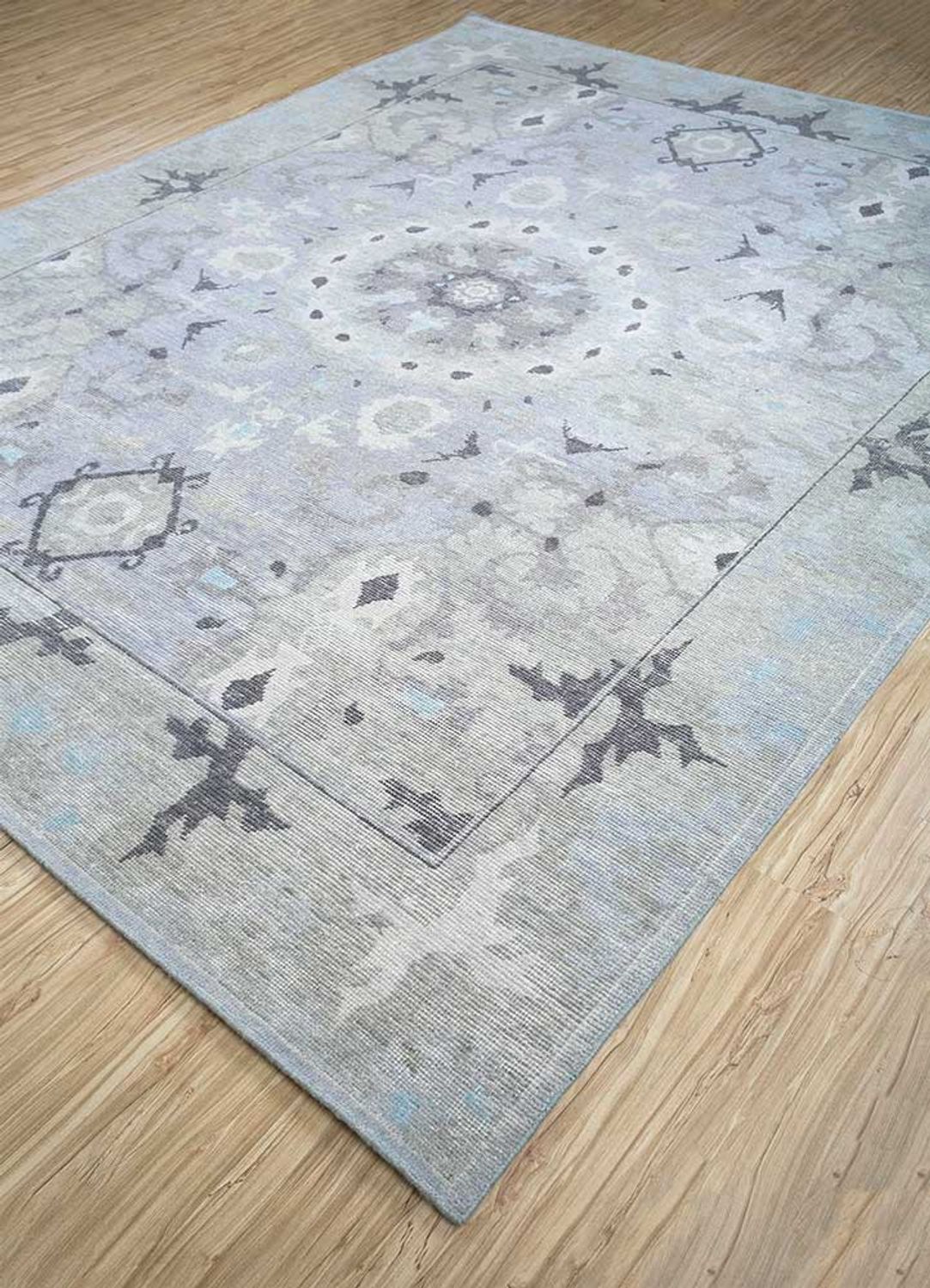 Tapis en laine - 360 x 270 cm - argent