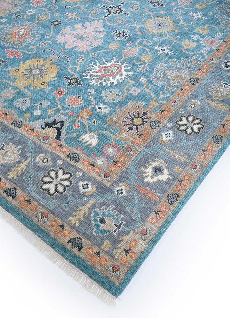 Tapis en laine - 360 x 270 cm - turquoise