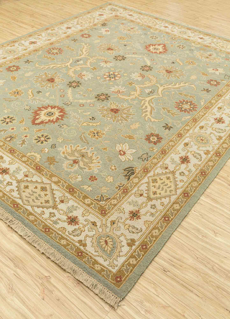 Tapis de couloir Tapis en laine - 270 x 90 cm - vert menthe