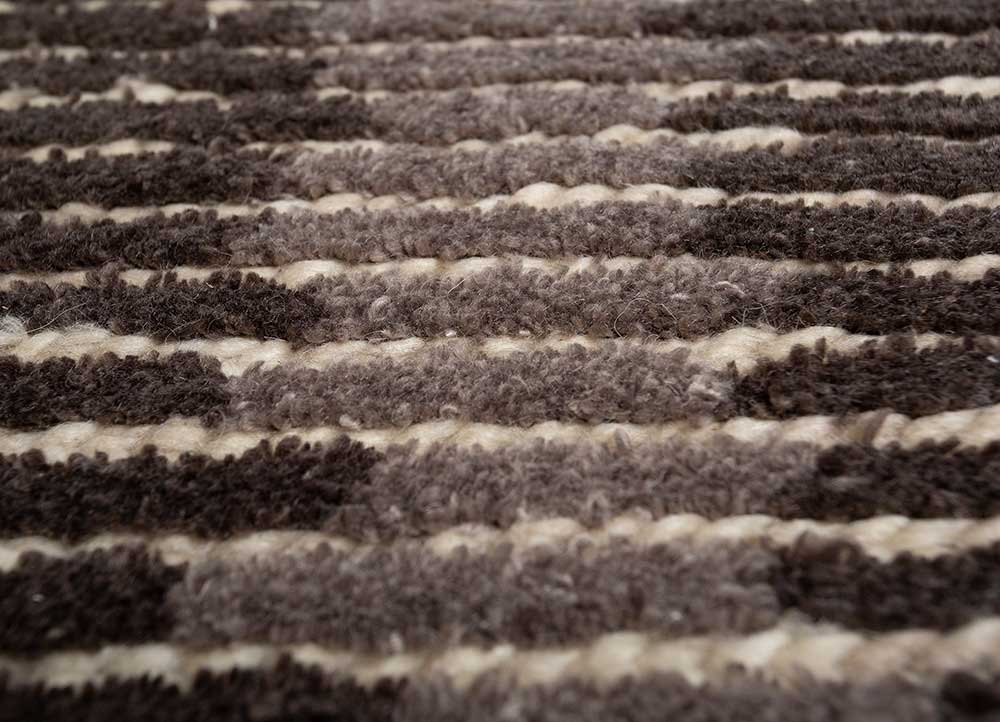 Tapis en laine - 255 x 150 cm - marron foncé