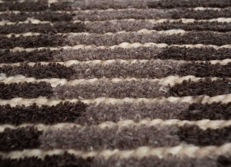 Tapis en laine - 255 x 150 cm - marron foncé
