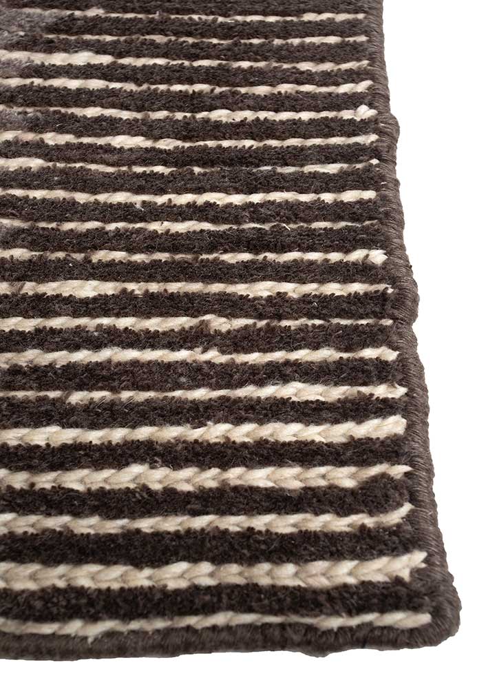 Tapis en laine - 255 x 150 cm - marron foncé