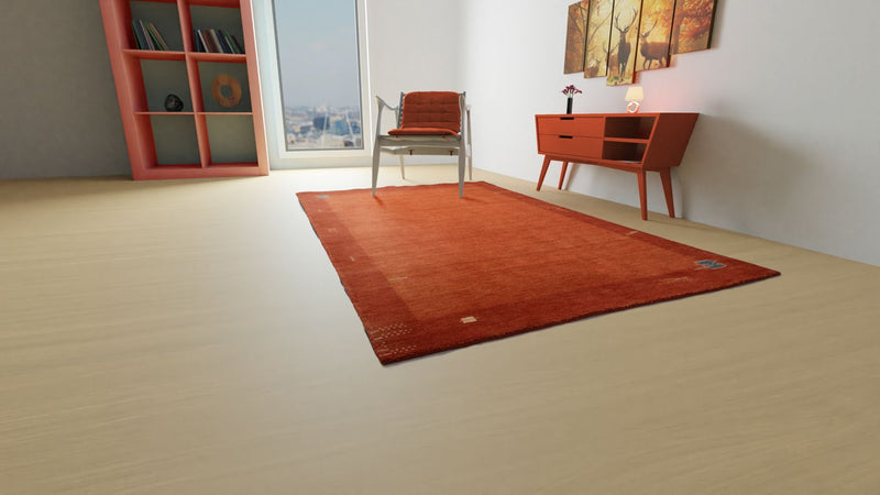 Tapis Gabbeh - Indus - 180 x 120 cm - rouge
