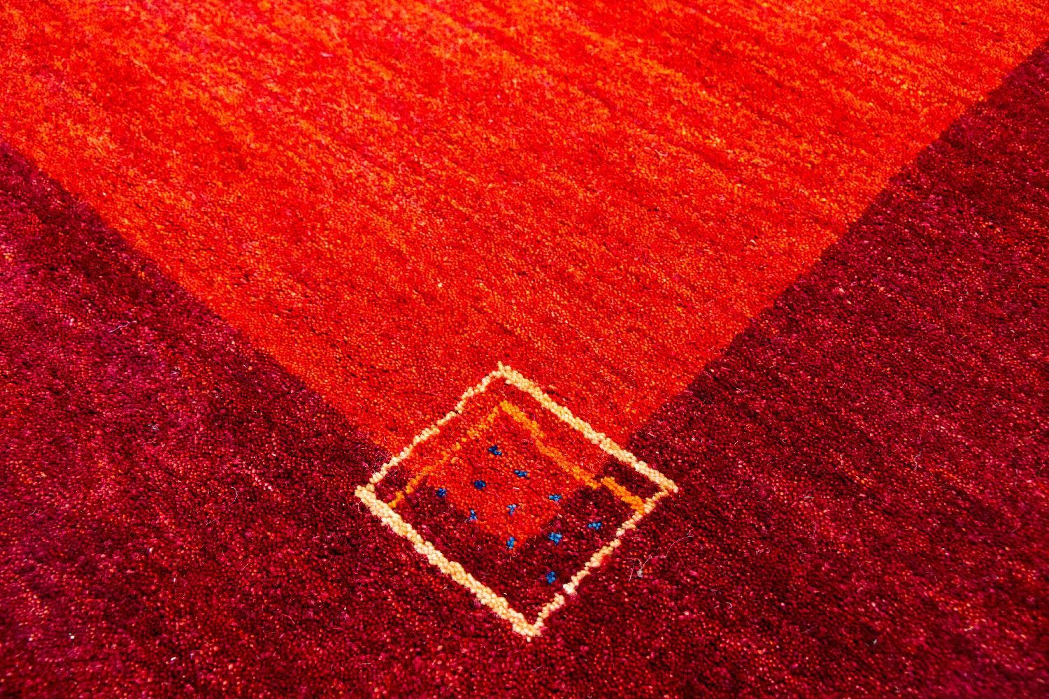 Tapis de couloir Tapis Gabbeh - Indus - 240 x 80 cm - rouille