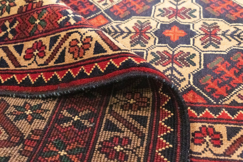 Tapis afghan - 283 x 201 cm - marron