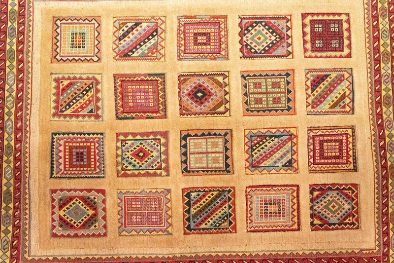 Tapis persan - Nomadic - 149 x 121 cm - rouge