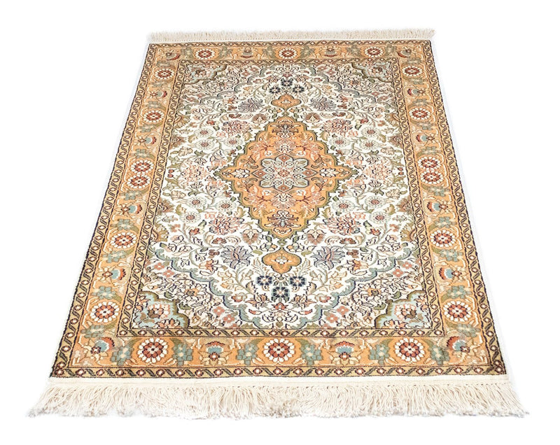 Tapis en soie - Soie du Cachemire - 120 x 80 cm - beige