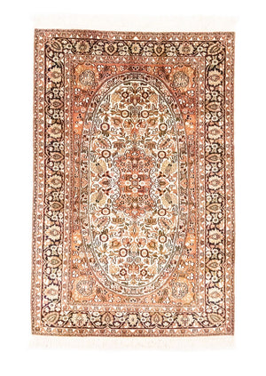 Tapis en soie - Soie du Cachemire - 125 x 83 cm - orange