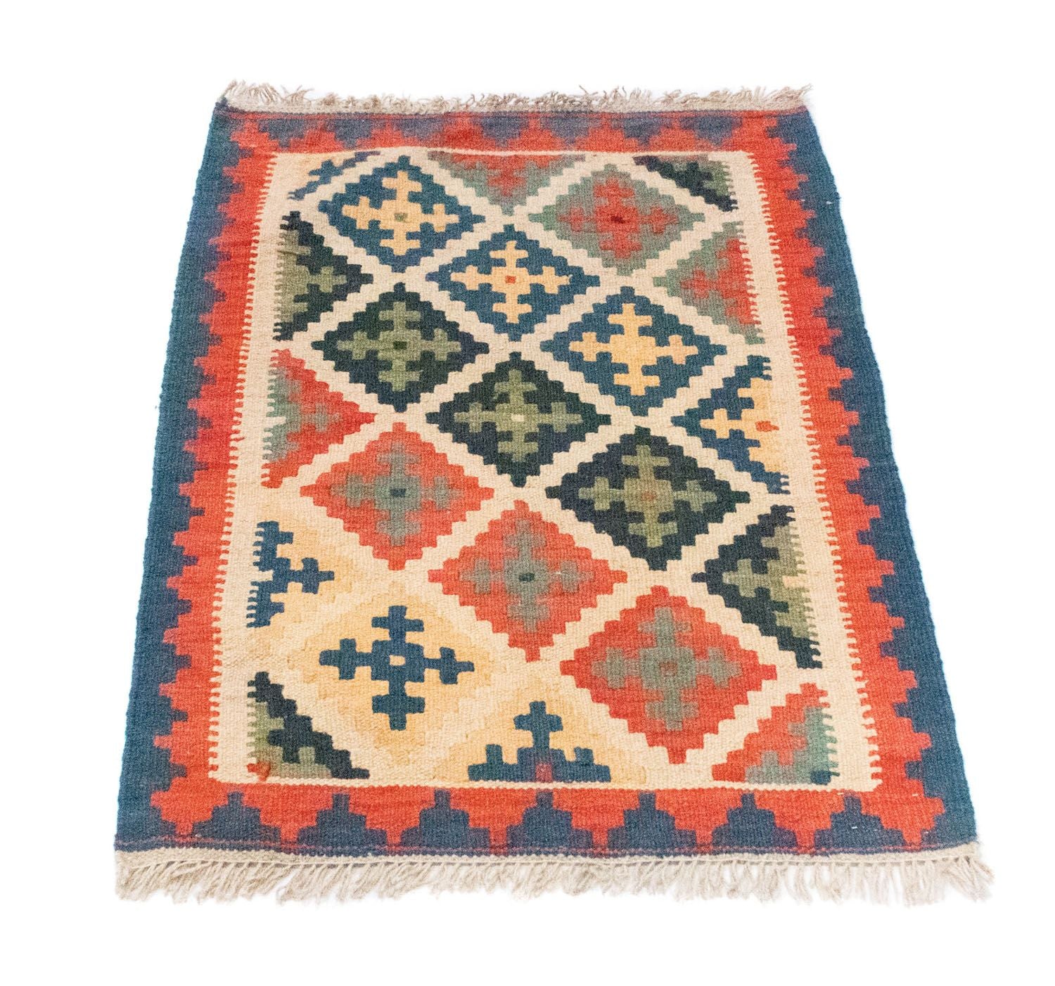 Tapis Kelim - Oriental - 90 x 63 cm - orange