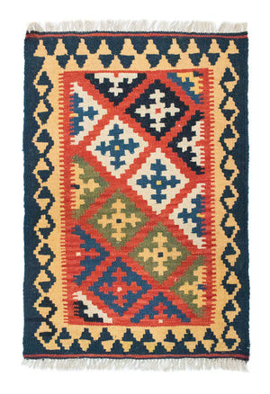 Tapis Kelim - Oriental - 90 x 62 cm - orange