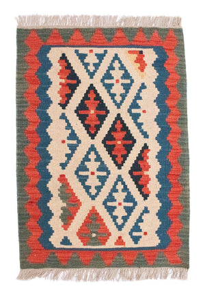Tapis Kelim - Oriental - 90 x 65 cm - beige