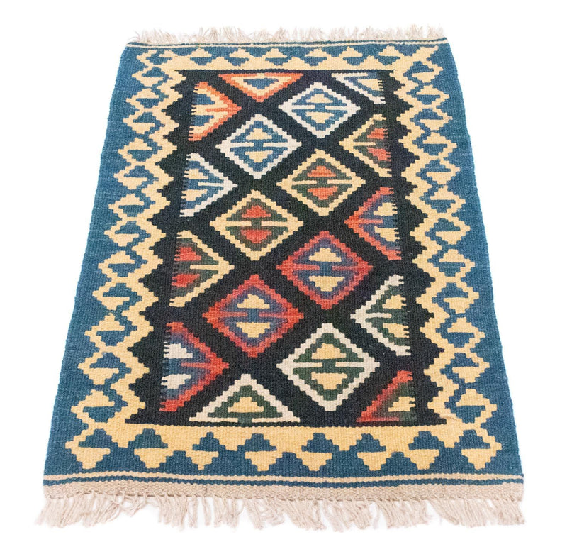 Tapis Kelim - Oriental - 90 x 60 cm - bleu