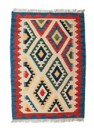 Tapis Kelim - Oriental - 88 x 61 cm - beige