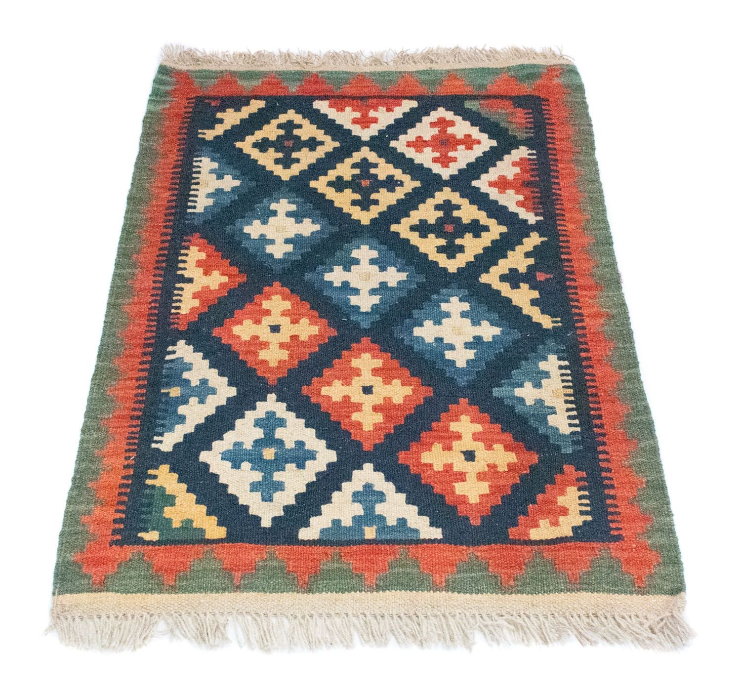 Tapis Kelim - Oriental - 95 x 65 cm - bleu