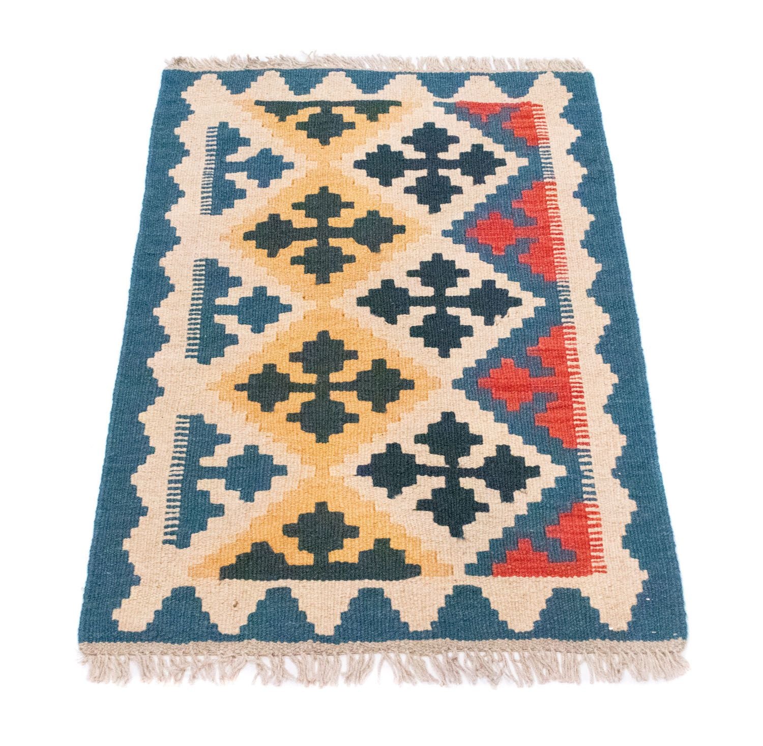 Tapis Kelim - Oriental - 86 x 61 cm - bleu