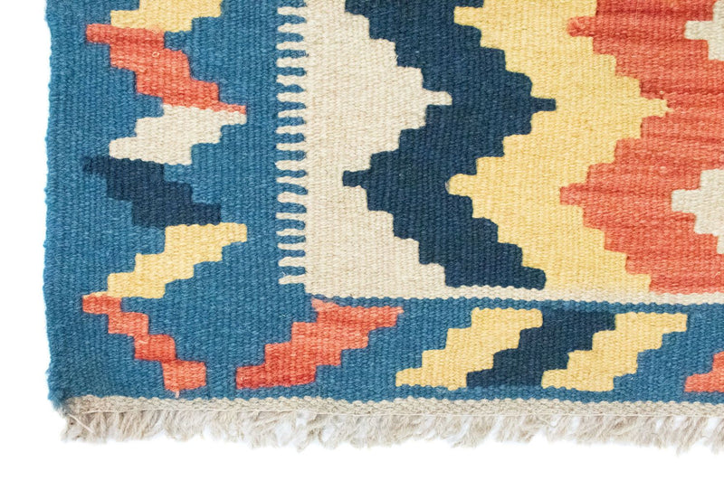 Tapis Kelim - Oriental - 91 x 61 cm - bleu