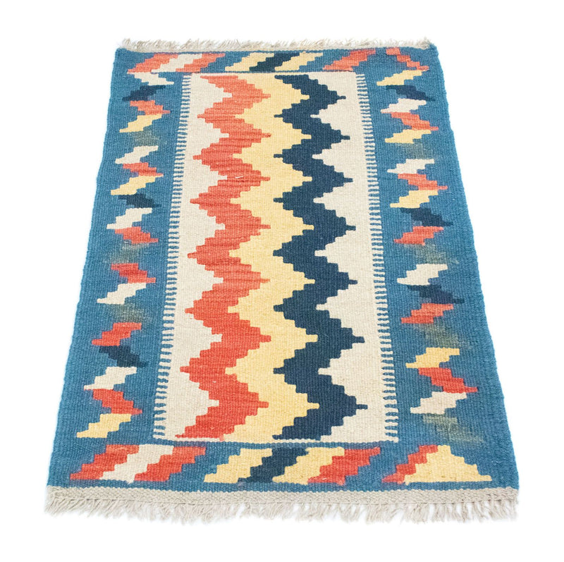 Tapis Kelim - Oriental - 91 x 61 cm - bleu