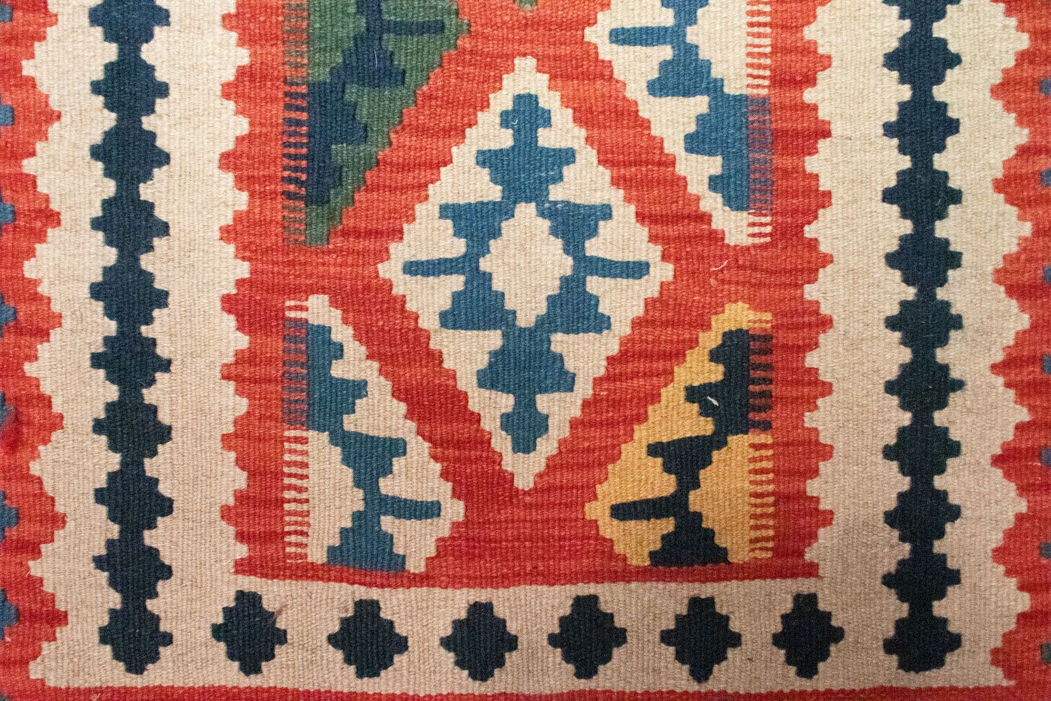 Tapis Kelim - Oriental - 93 x 67 cm - bleu