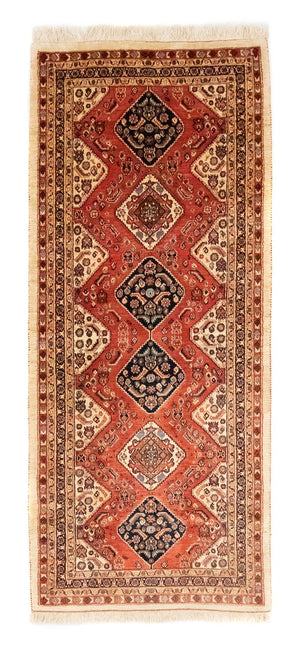 Tapis de couloir Tapis persan - Nomadic - 249 x 96 cm - rouge