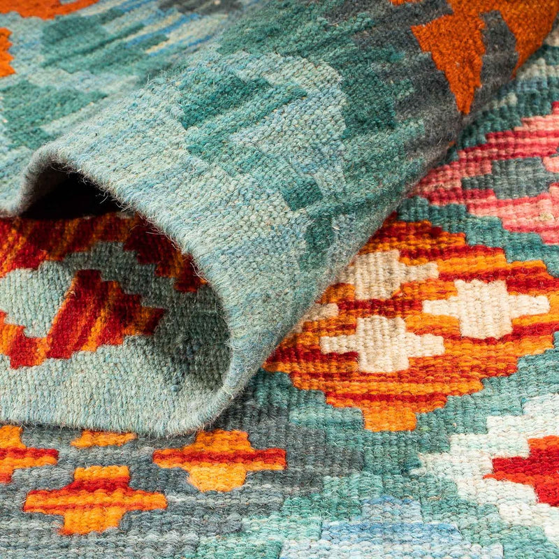 Tapis Kelim - Splash - 305 x 202 cm - multicolore