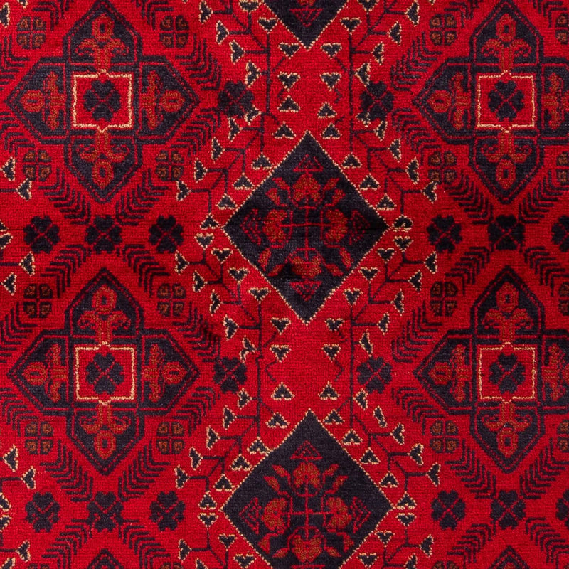 Tapis afghan - Kunduz - 199 x 126 cm - rouge foncé
