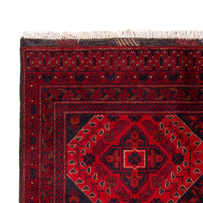 Tapis afghan - Kunduz - 199 x 126 cm - rouge foncé