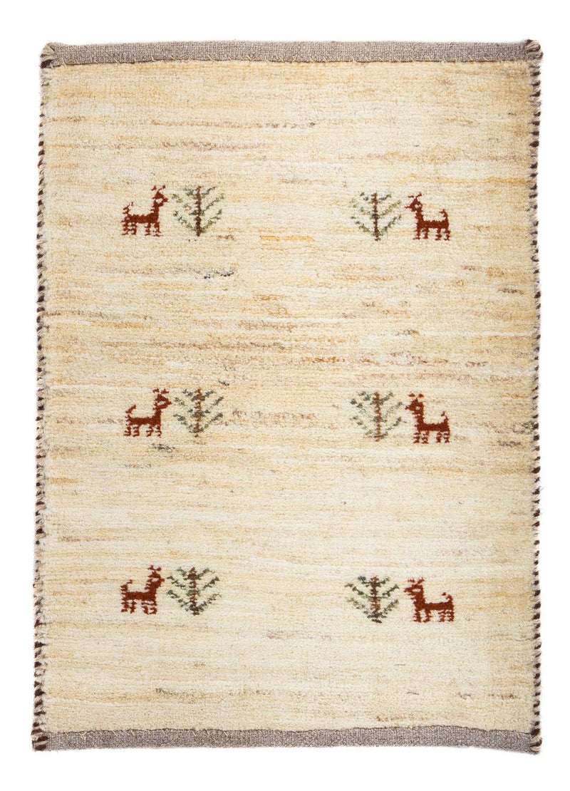 Tapis Gabbeh - Loribaft Persan - 60 x 40 cm - beige