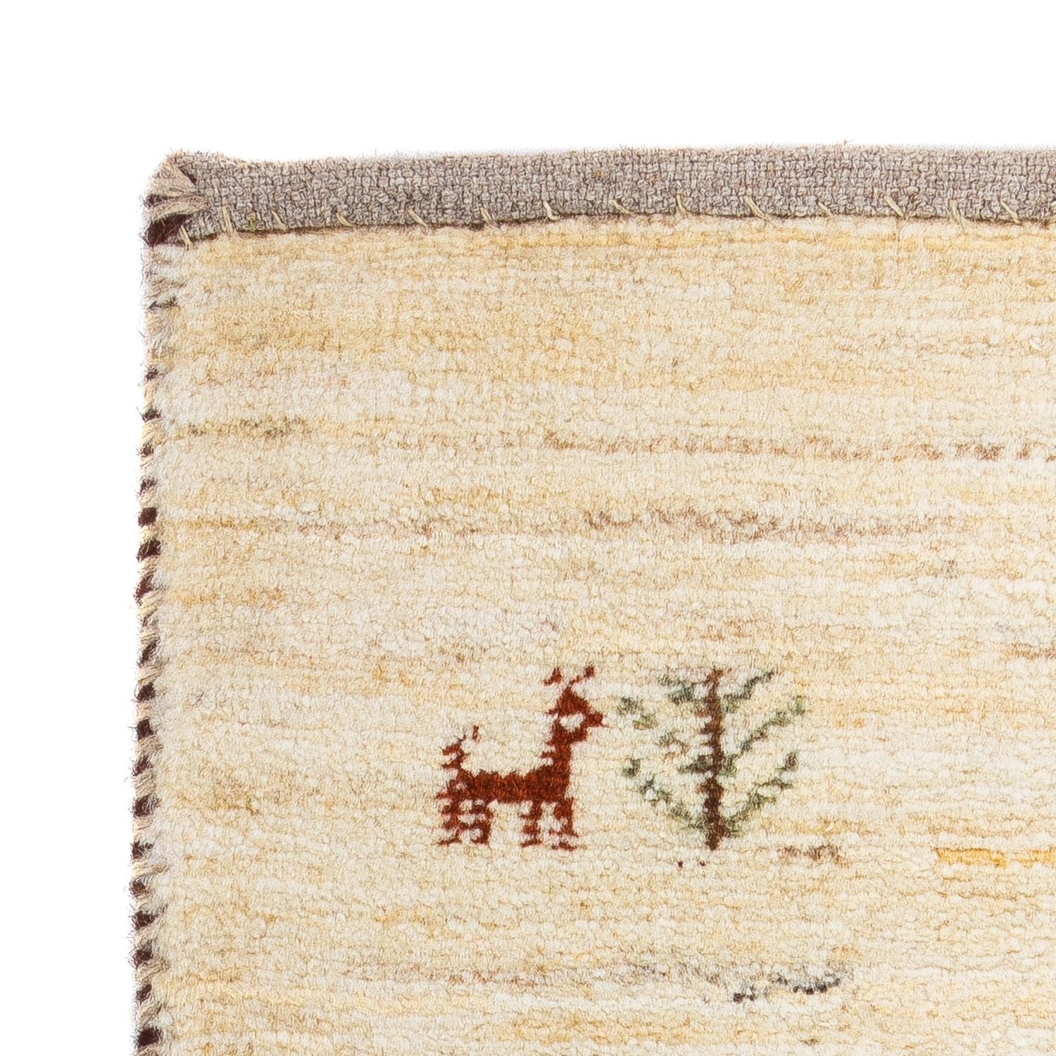 Tapis Gabbeh - Loribaft Persan - 60 x 40 cm - beige