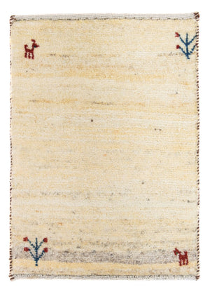 Gabbeh Teppich - Loribaft Perser 60 x 40 cm - beige