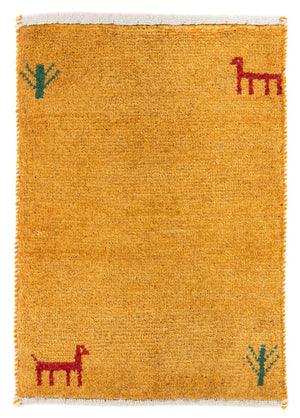 Gabbeh Teppich - Loribaft Perser 60 x 40 cm - orange