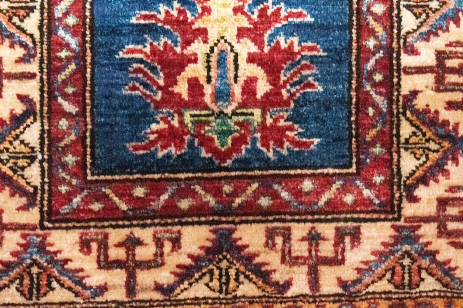 Tapis Ziegler - Kazak - 97 x 61 cm - bleu