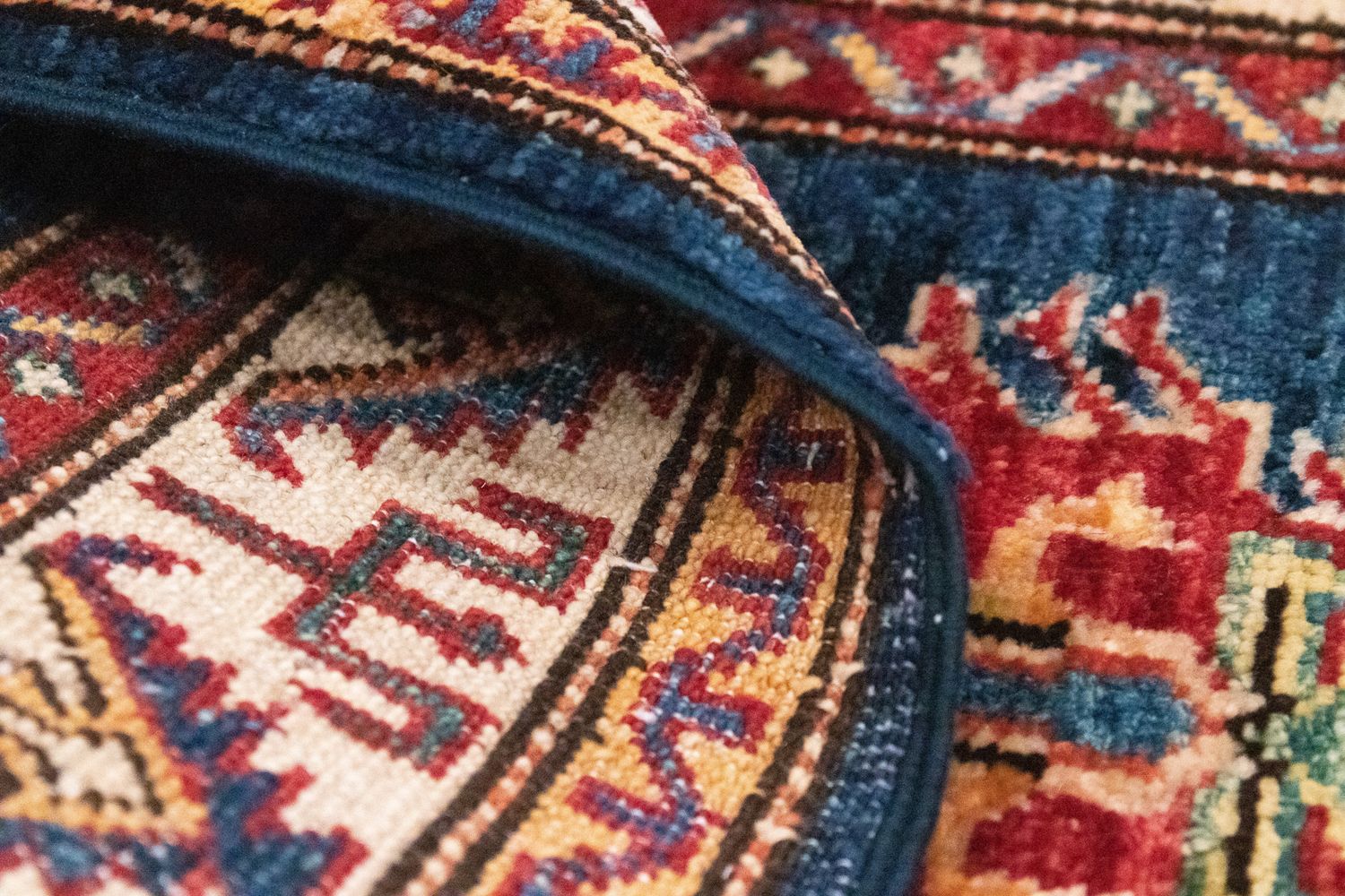 Tapis Ziegler - Kazak - 97 x 61 cm - bleu