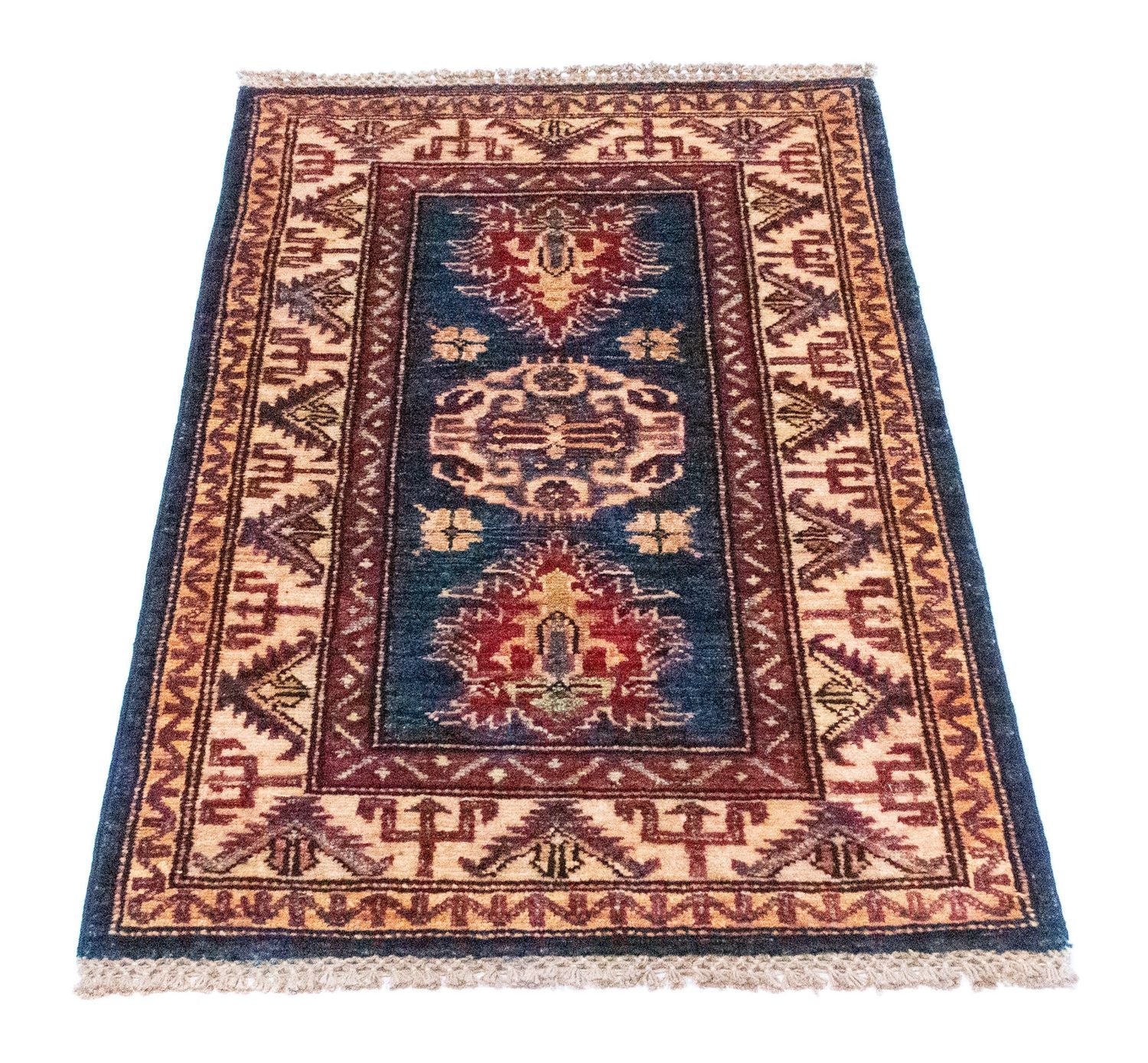 Tapis Ziegler - Kazak - 97 x 61 cm - bleu