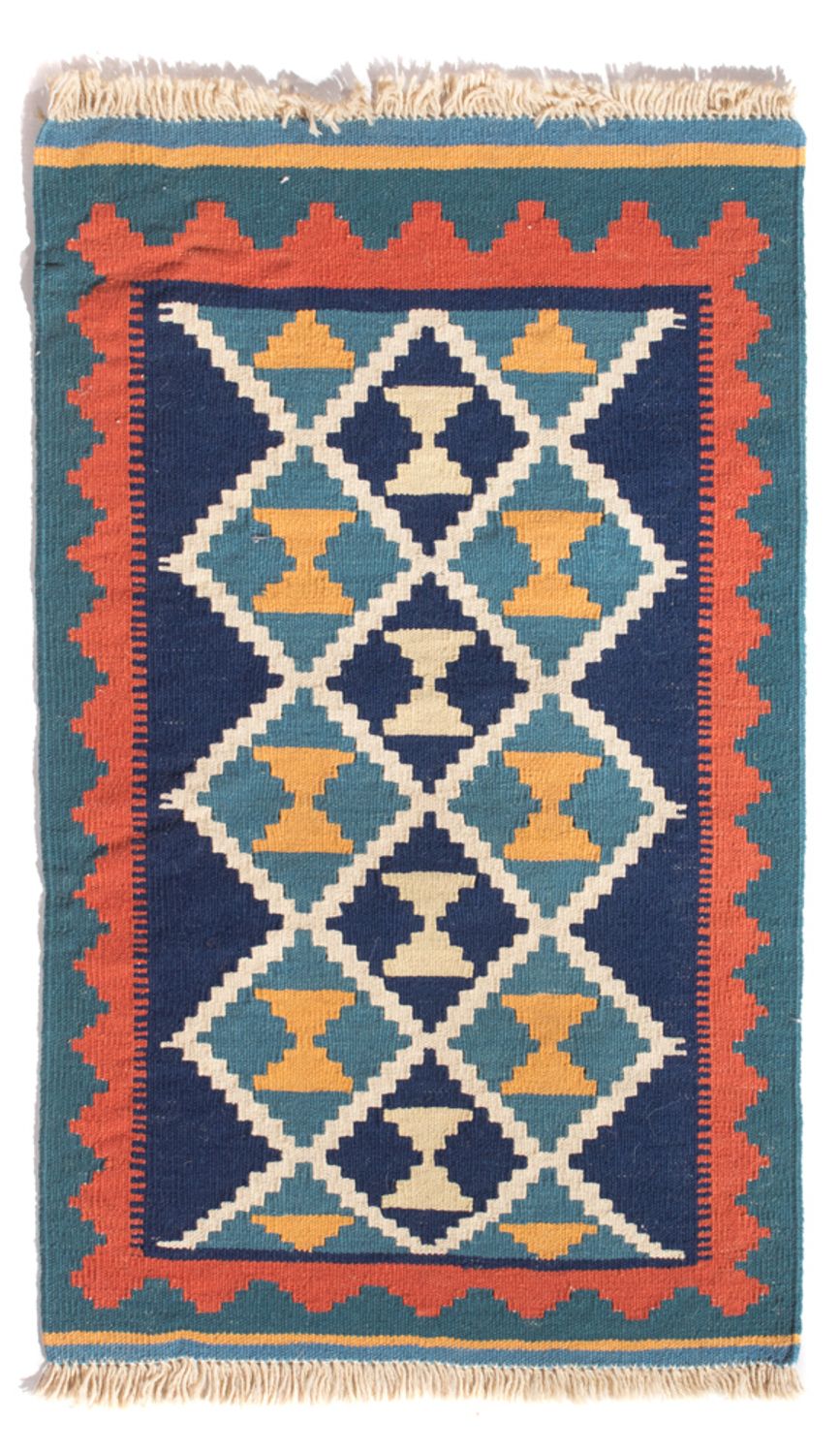 Kelim Teppich - Oriental - 87 x 57 cm - mehrfarbig