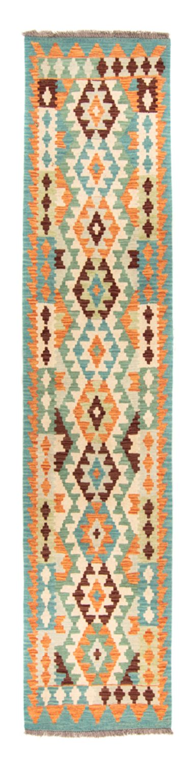 Tapis de couloir Tapis Kelim - Splash - 304 x 75 cm - multicolore