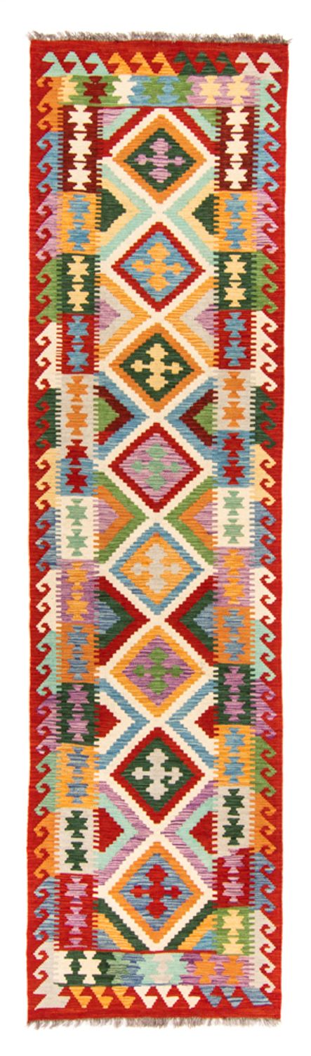 Tapis de couloir Tapis Kelim - Splash - 292 x 80 cm - multicolore