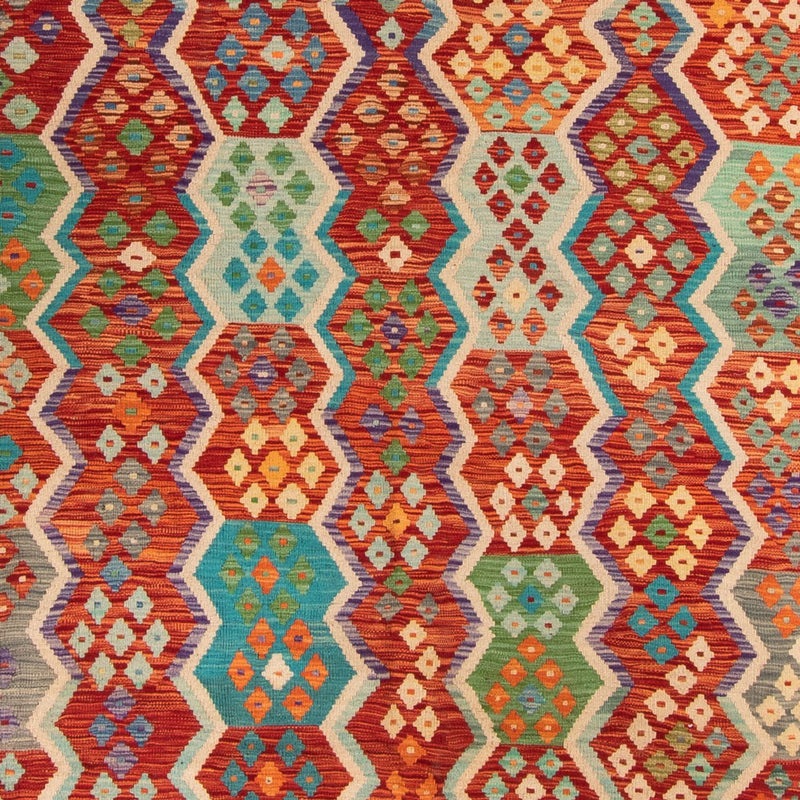 Tapis Kelim - Splash - 359 x 247 cm - multicolore