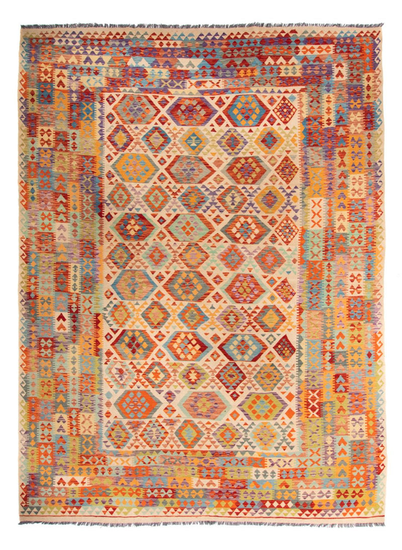 Tapis Kelim - Splash - 401 x 303 cm - multicolore