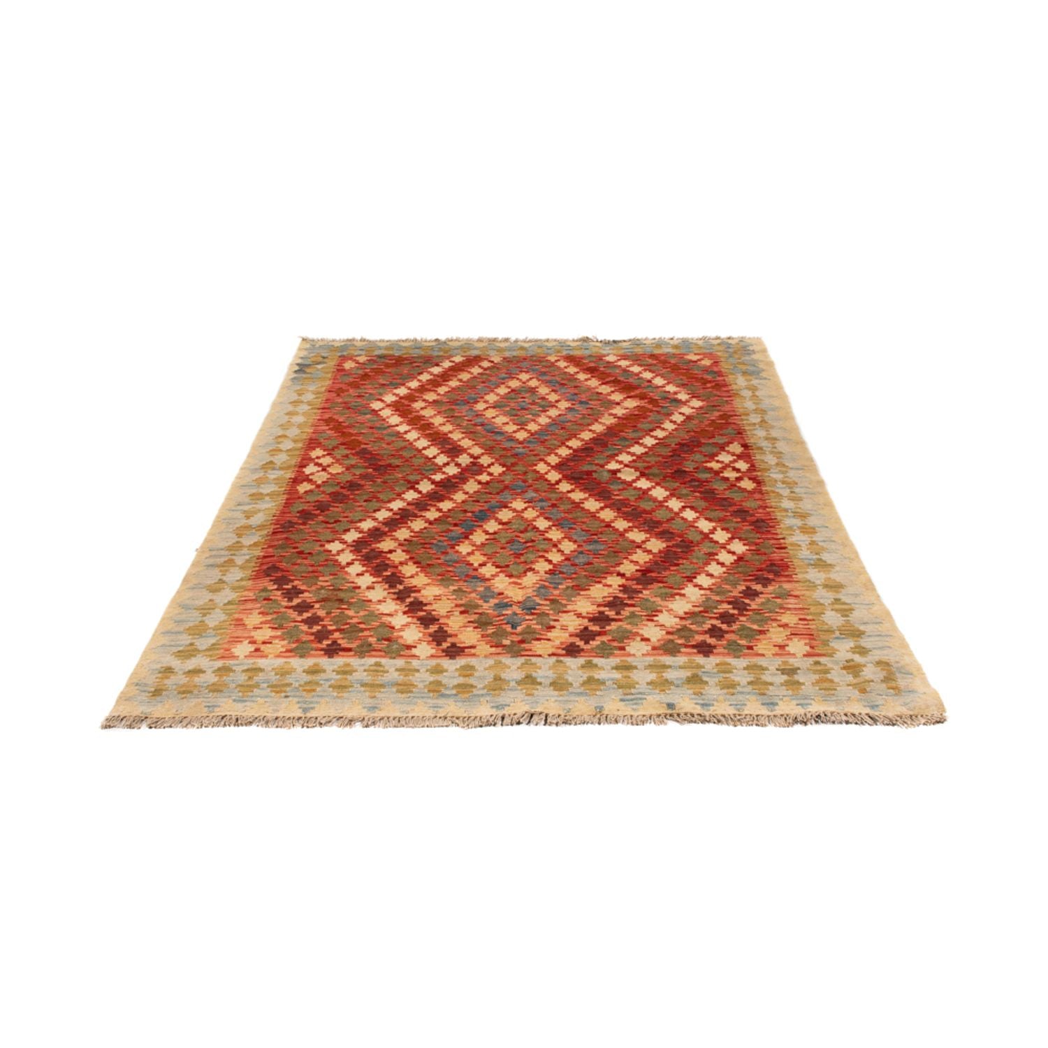Tapis Kelim - Splash - 193 x 148 cm - multicolore