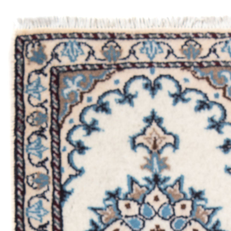 Tapis persan - Nain - 60 x 40 cm - crème