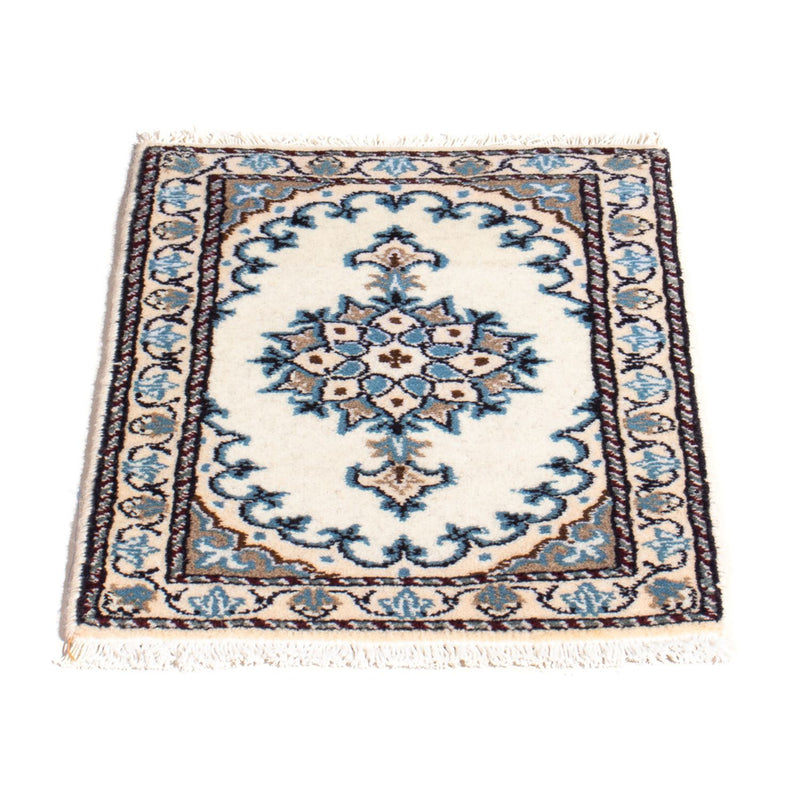 Tapis persan - Nain - 60 x 40 cm - crème