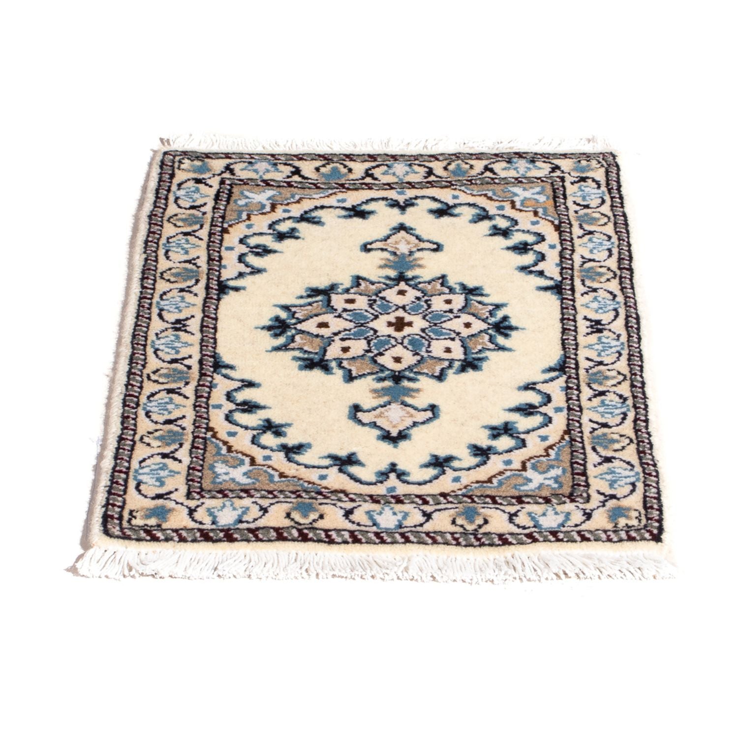 Tapis persan - Nain - 60 x 40 cm - crème