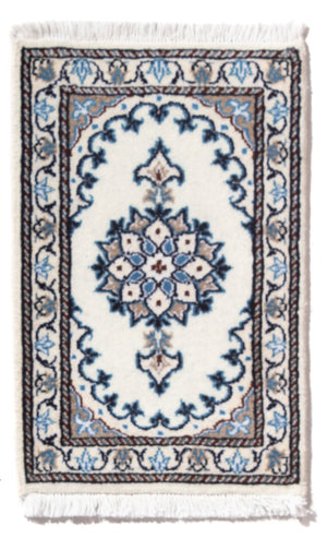 Tapis persan - Nain - 60 x 40 cm - bleu clair